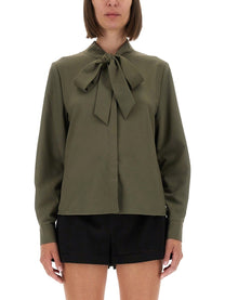 self-portrait Women's Twill Shirt Green