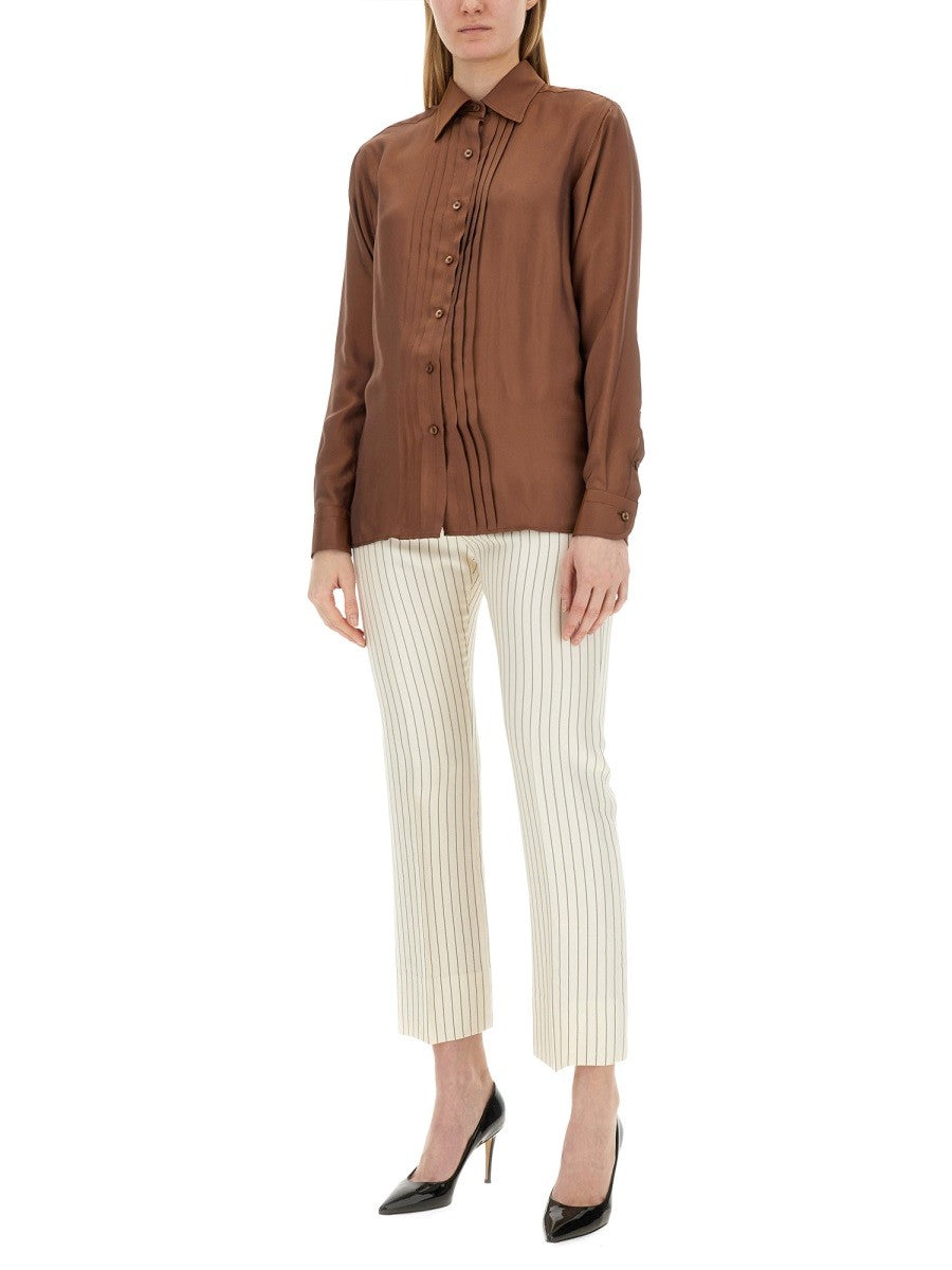 Tom Ford Women's Twill Shirt Brown, view 2