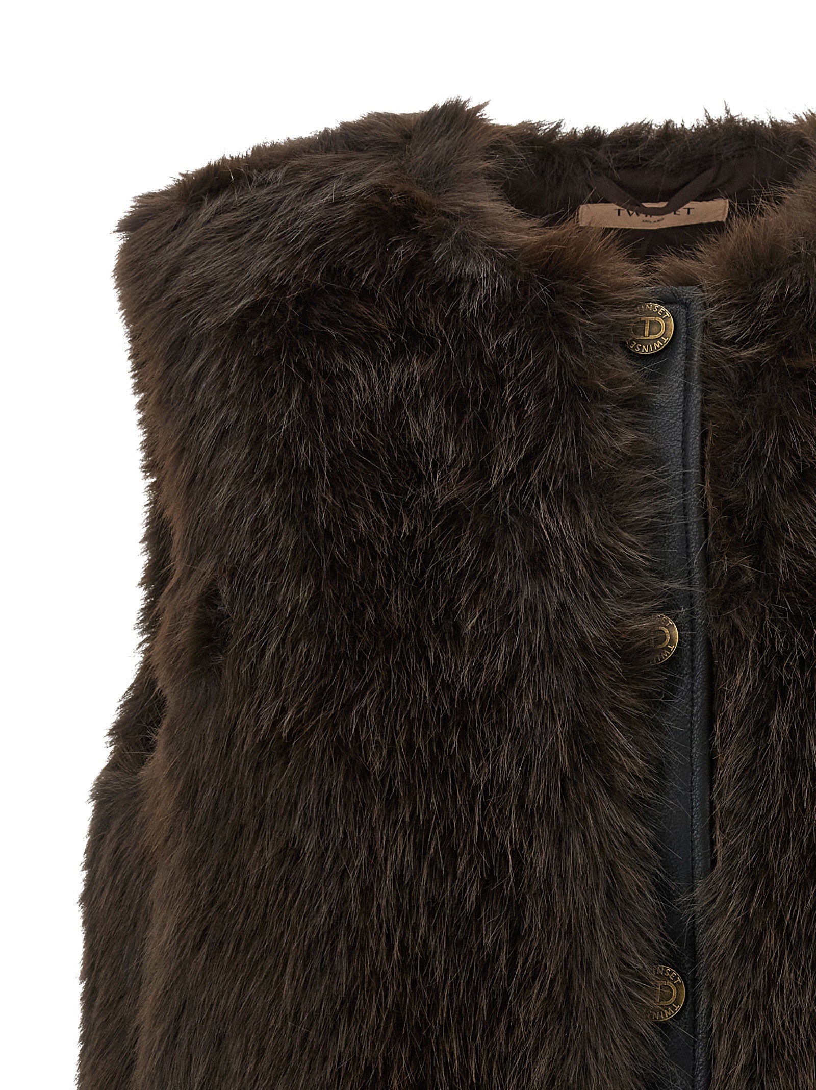 TWIN SET - TWIN SET - Fur vest - Women’s Outerwear