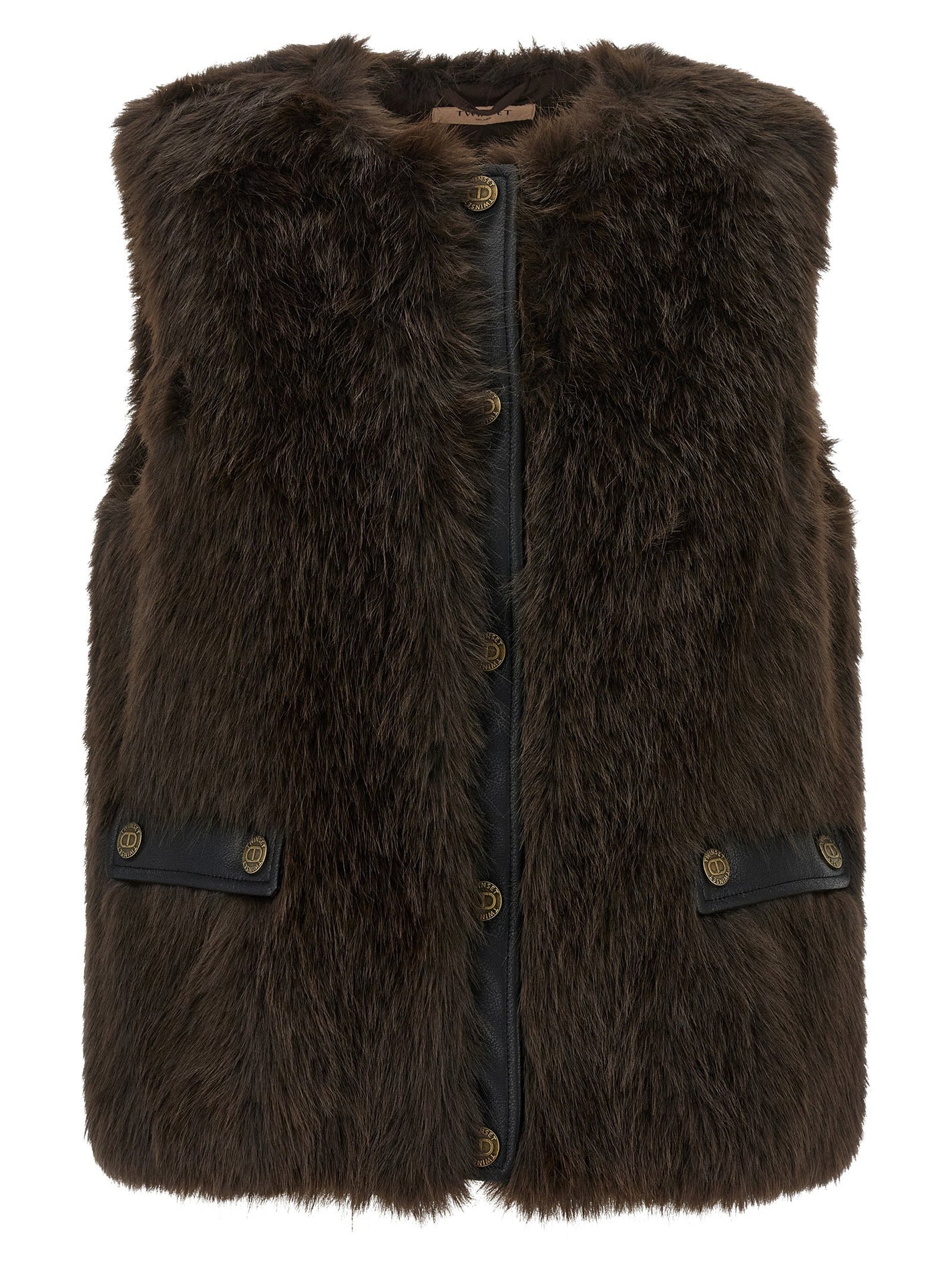 TWIN SET - TWIN SET - Fur vest - Women’s Outerwear