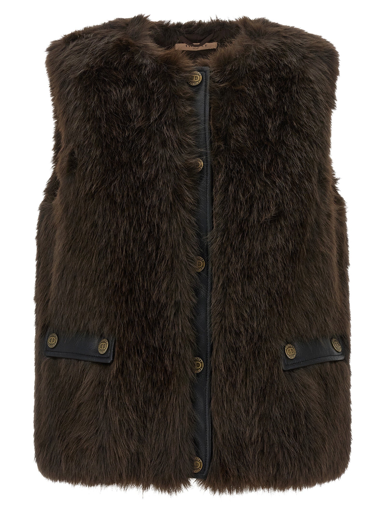 TWIN SET - TWIN SET - Fur vest - Women’s Outerwear