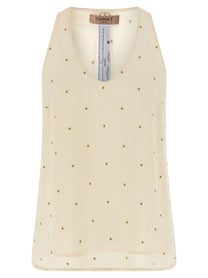 TWIN SET - TWIN SET - Lurex embroidery tank top - Women’s Tops
