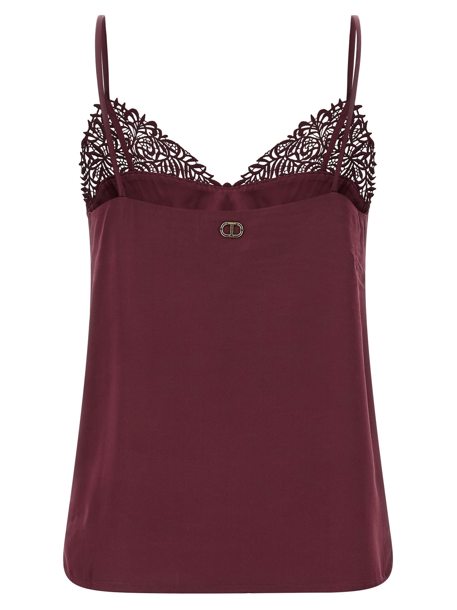 TWIN SET - TWIN SET - Satin lace top - Women’s Top