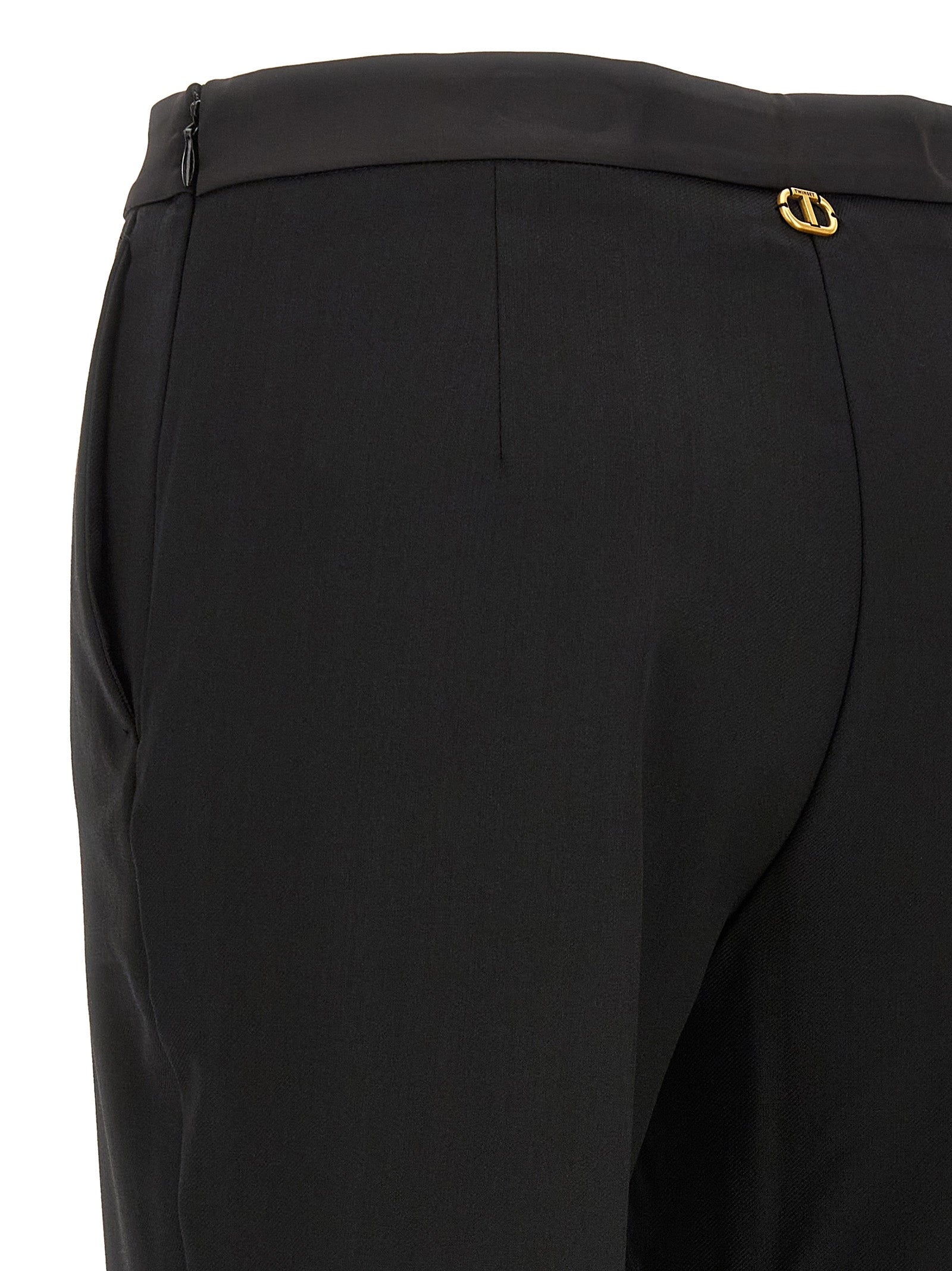 TWIN SET - TWIN SET - Satin detail trousers - Women’s Pants