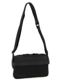 Ferragamo Twins Nylon Crossbody Bag Black