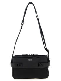 Ferragamo Twins Nylon Crossbody Bag Black