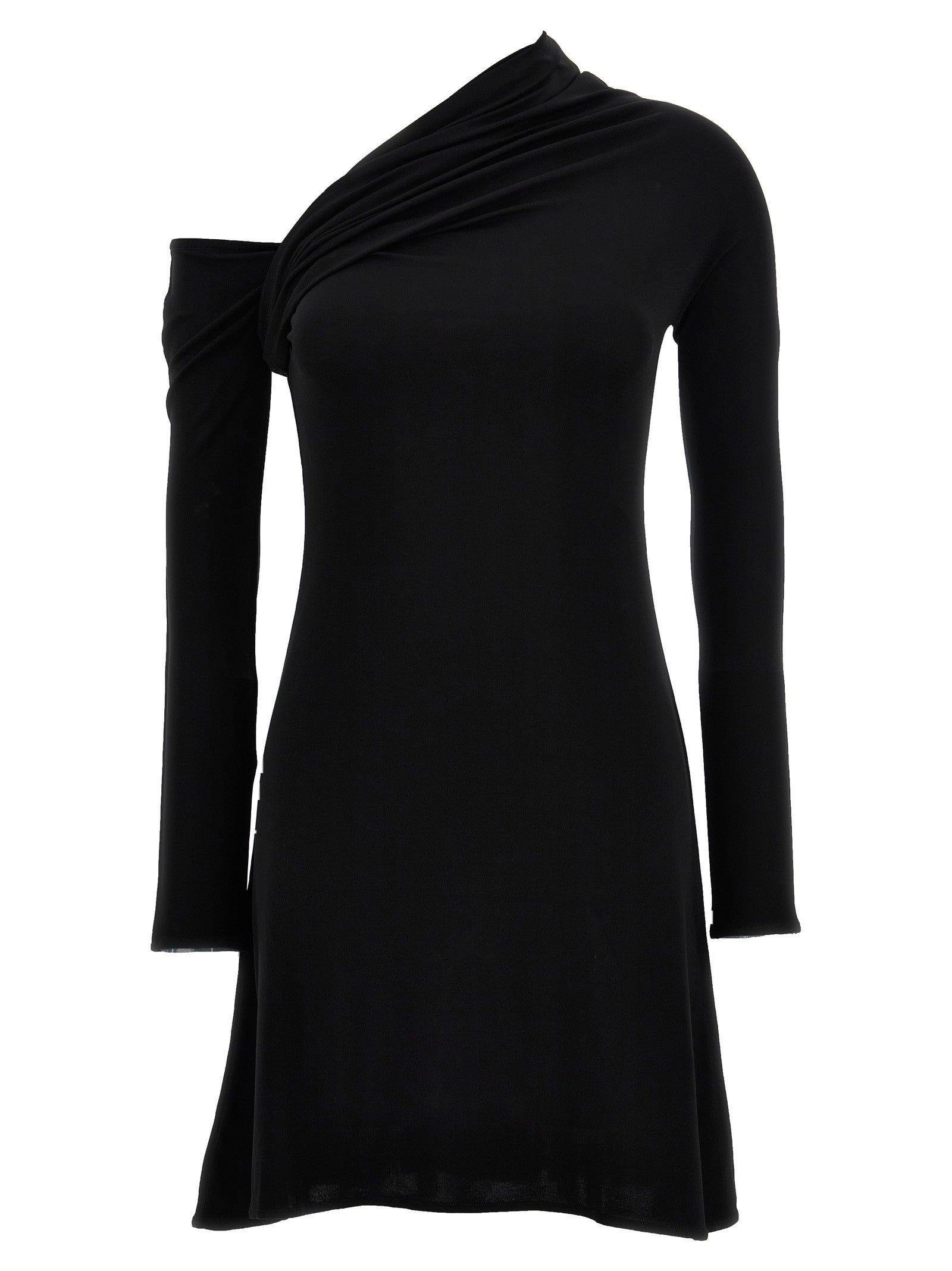 courrèges Twist Crepe Mini Dress Black