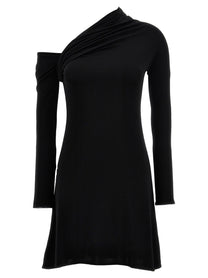 courrèges Twist Crepe Mini Dress Black