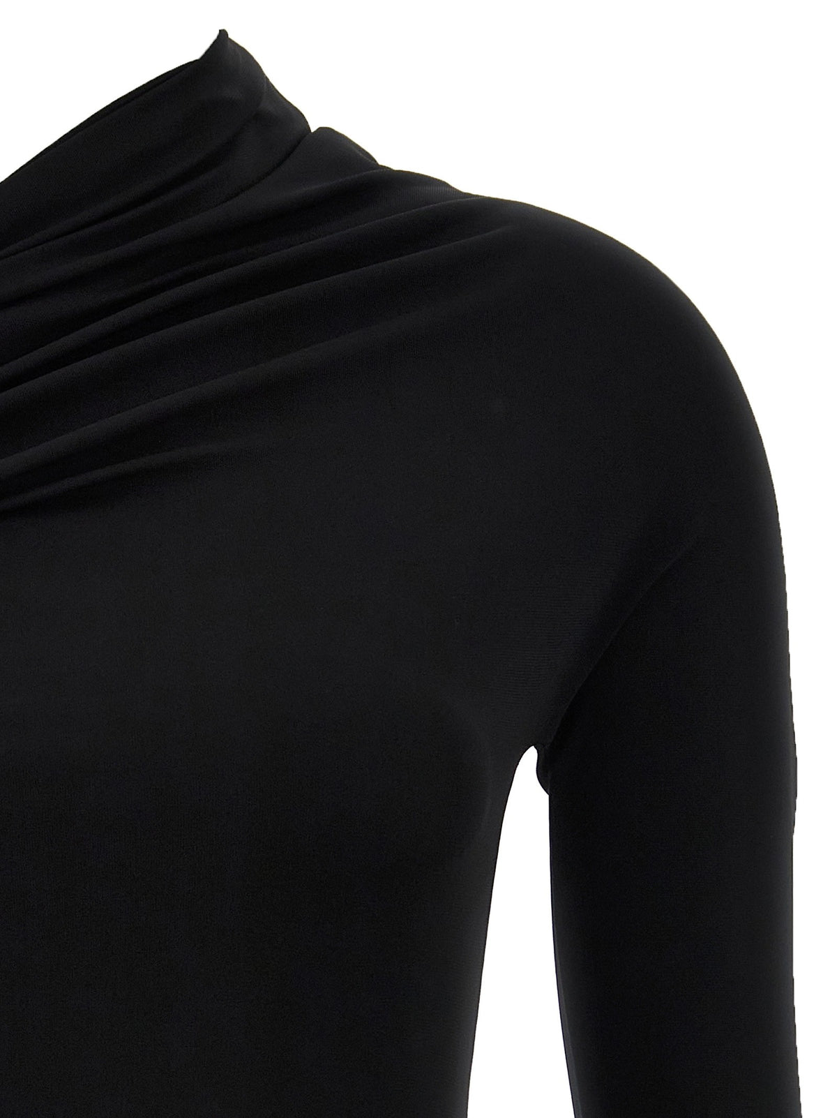 courrèges Twist Crepe Mini Dress Black