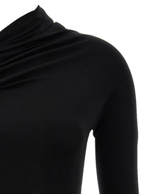 courrèges Twist Crepe Mini Dress Black