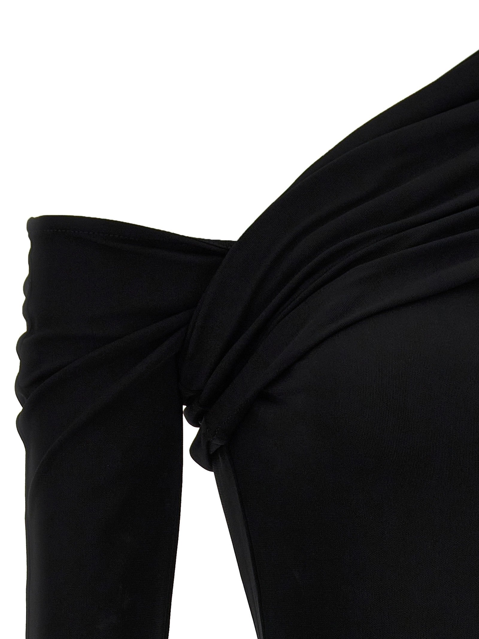 courrèges Twist Crepe Mini Dress Black