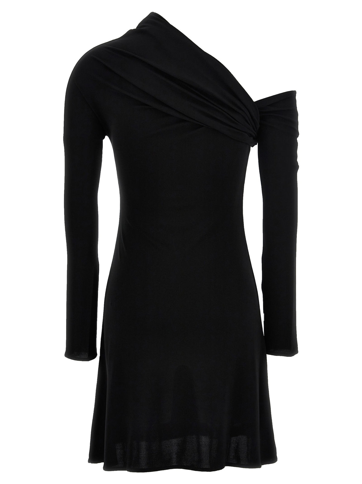 courrèges Twist Crepe Mini Dress Black