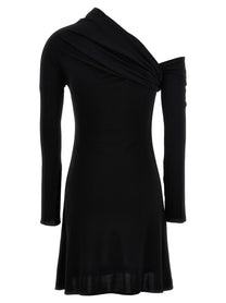 courrèges Twist Crepe Mini Dress Black