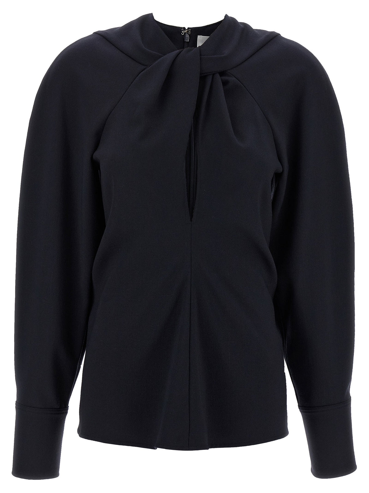 Victoria Beckham Twist Detail Blouse Blue