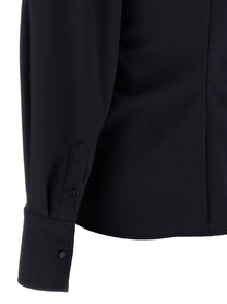Victoria Beckham Twist Detail Blouse Blue