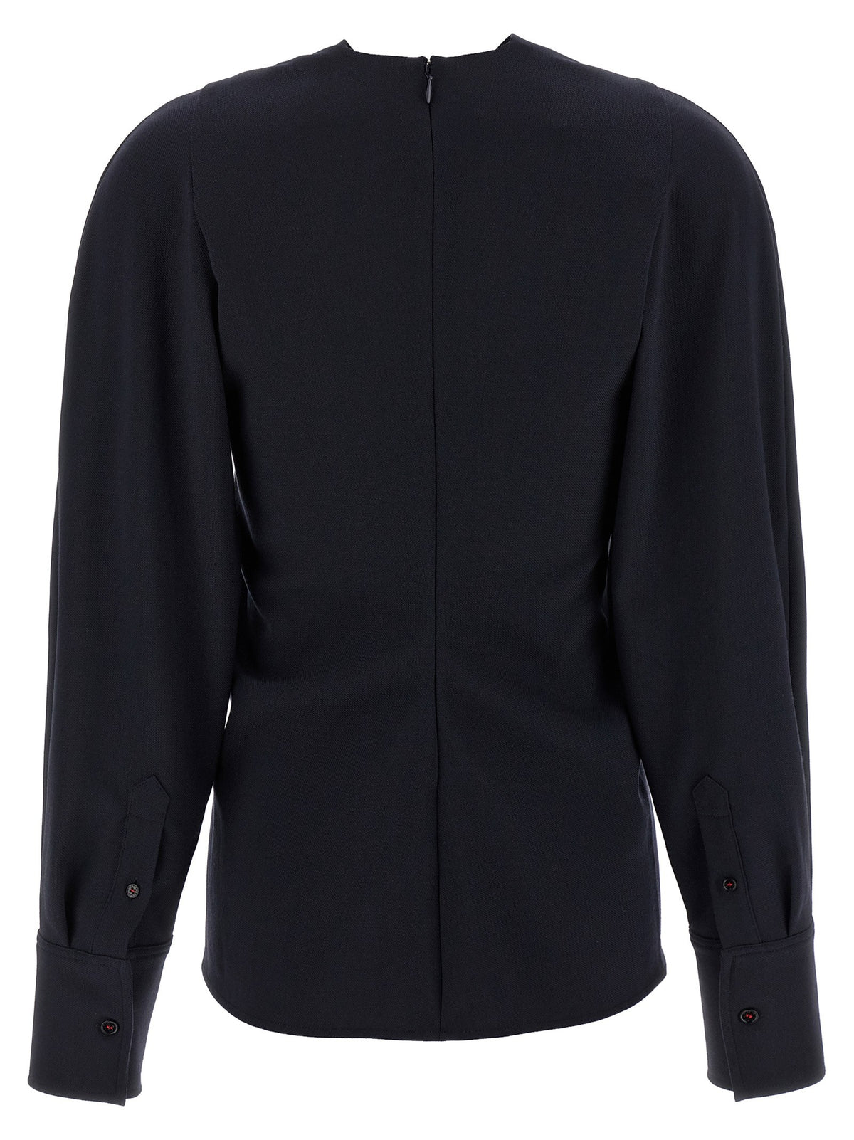 Victoria Beckham Twist Detail Blouse Blue
