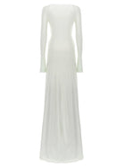 Victoria Beckham Women's Twist Waist Long Dress Green, view 3