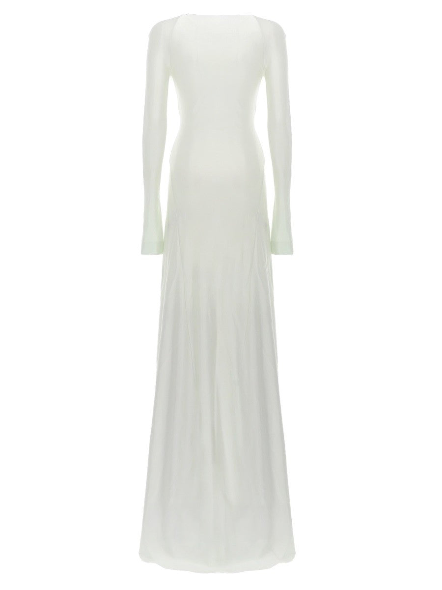 Victoria Beckham Women's Twist Waist Long Dress Green
