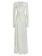 Victoria Beckham Women's Twist Waist Long Dress Green