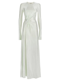 Victoria Beckham Women's Twist Waist Long Dress Green