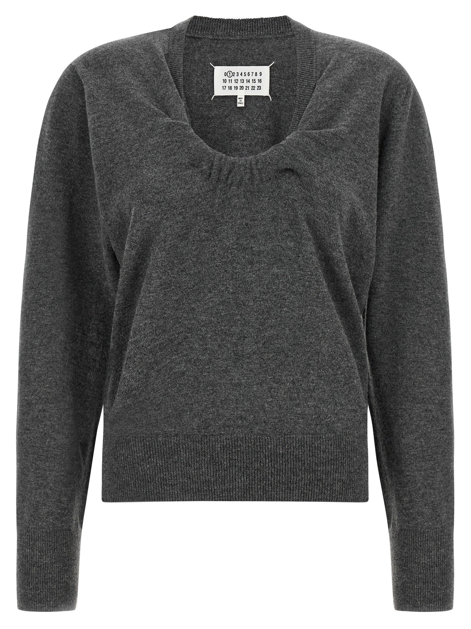 Maison Margiela Twist Wool Sweater Grey