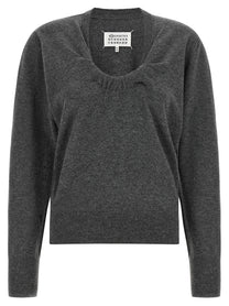 Maison Margiela Twist Wool Sweater Grey