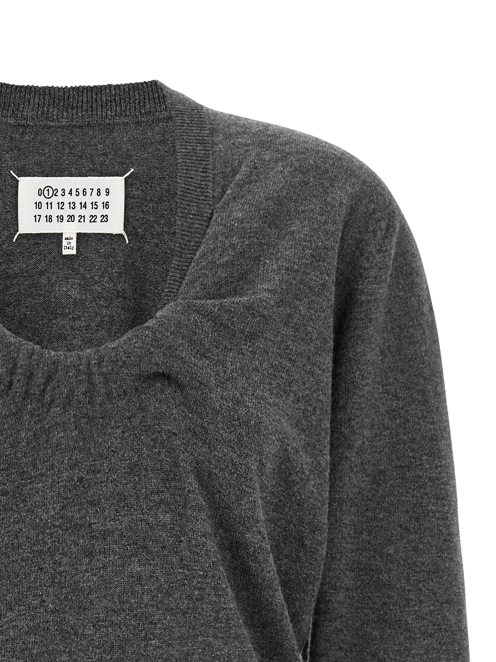 Maison Margiela Twist Wool Sweater Grey