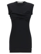 alexanderwang Twisted Bust Layered Dress Black