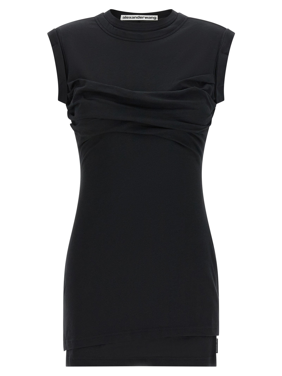 alexanderwang Twisted Bust Layered Dress Black