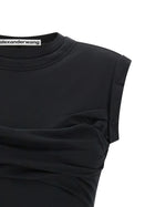 alexanderwang Twisted Bust Layered Dress Black, view 3