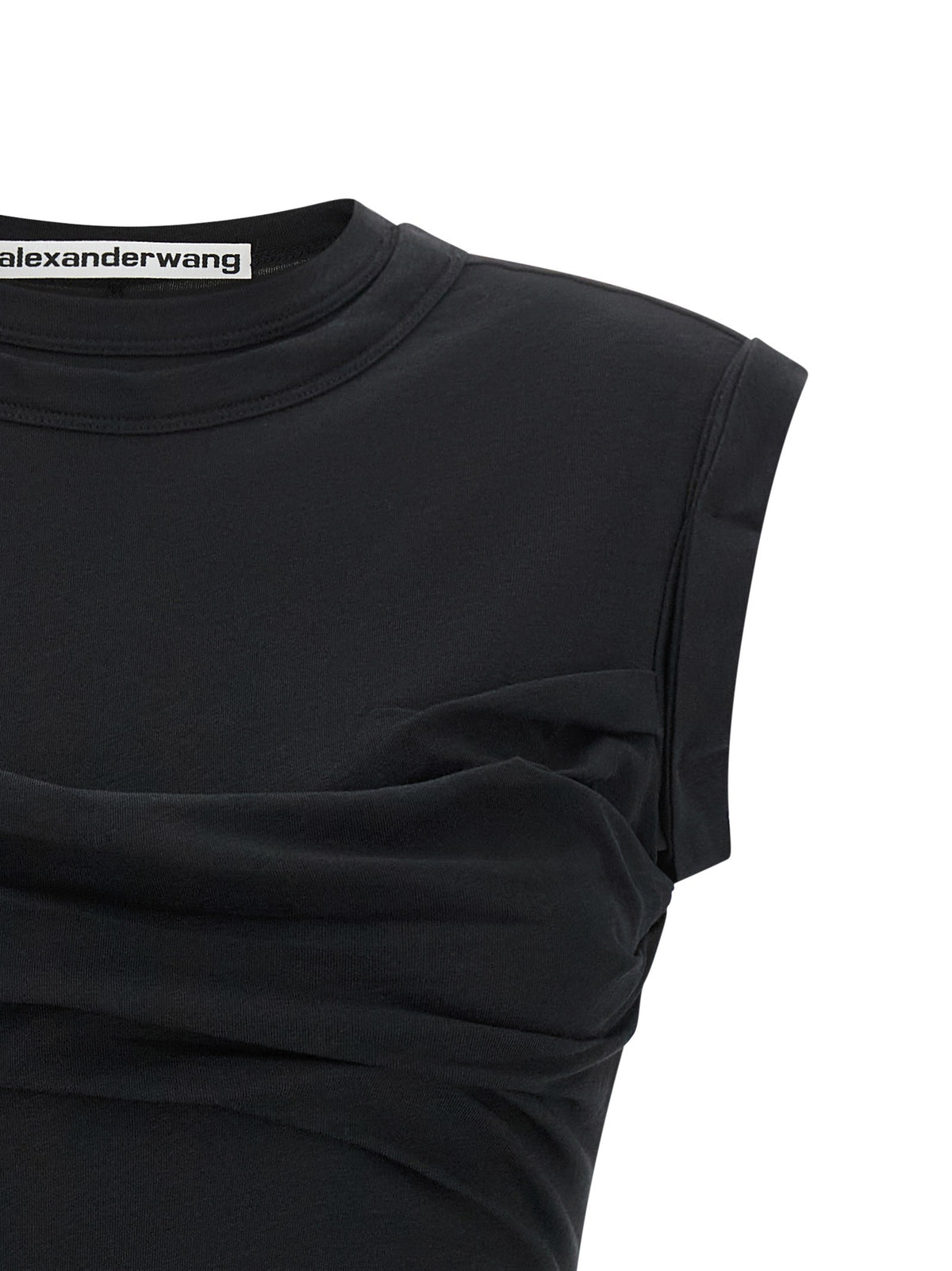 alexanderwang Twisted Bust Layered Dress Black, view 3