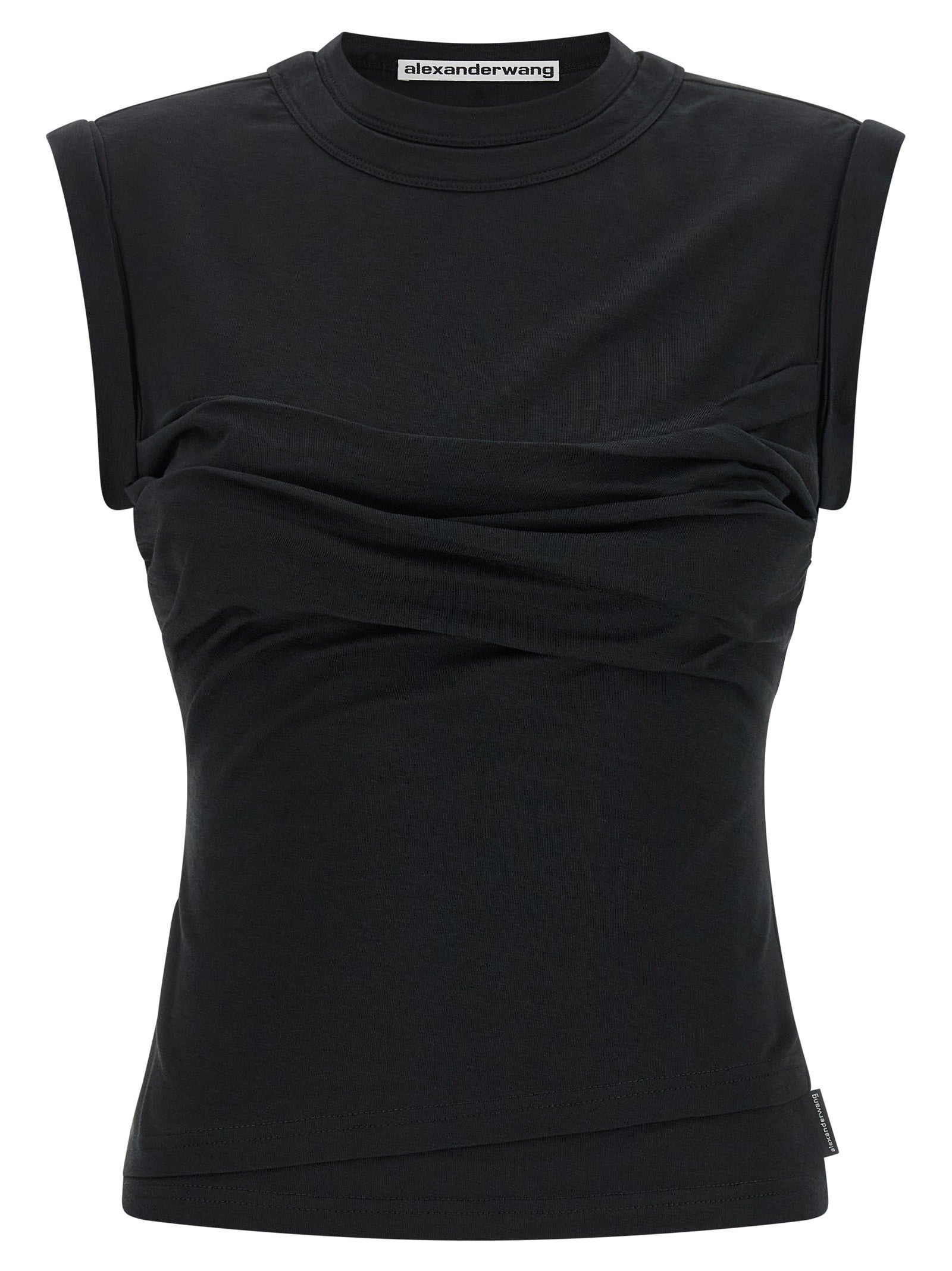 alexanderwang Twisted Bust Layered Tank Top Black