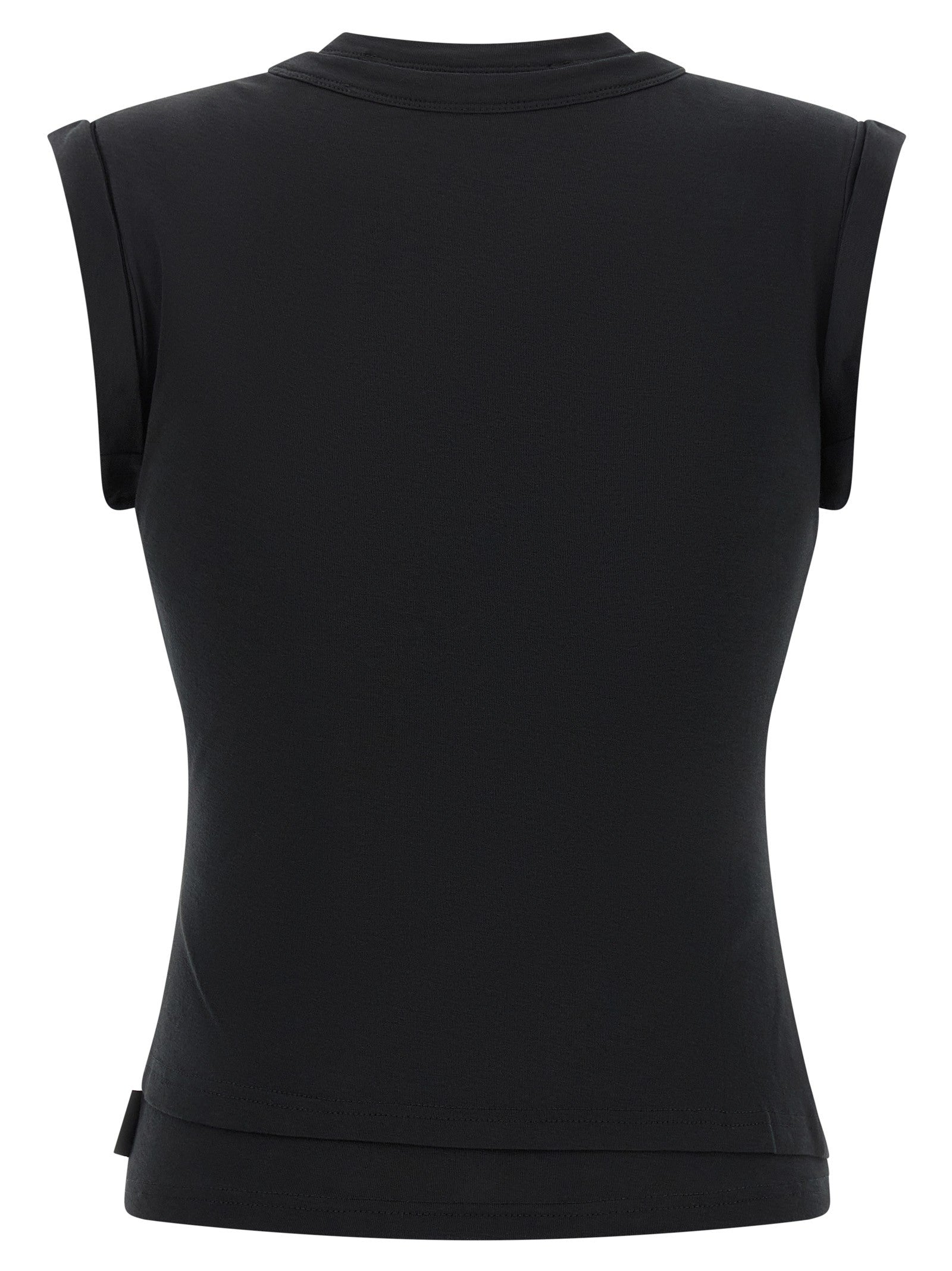 alexanderwang Twisted Bust Layered Tank Top Black