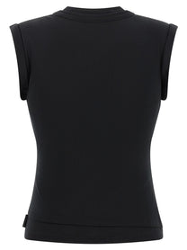 alexanderwang Twisted Bust Layered Tank Top Black