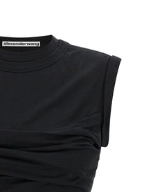 alexanderwang Twisted Bust Layered Tank Top Black