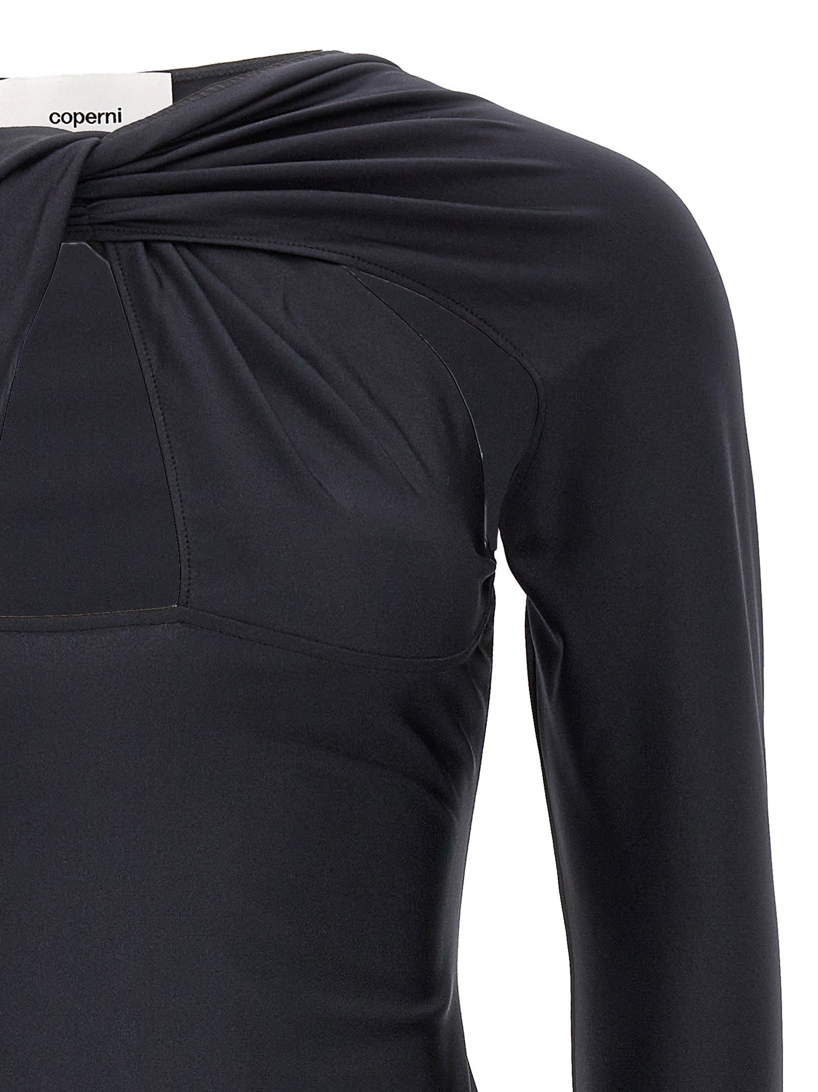 Coperni Twisted Cut Out Dress Black