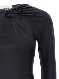 Coperni Twisted Cut Out Dress Black