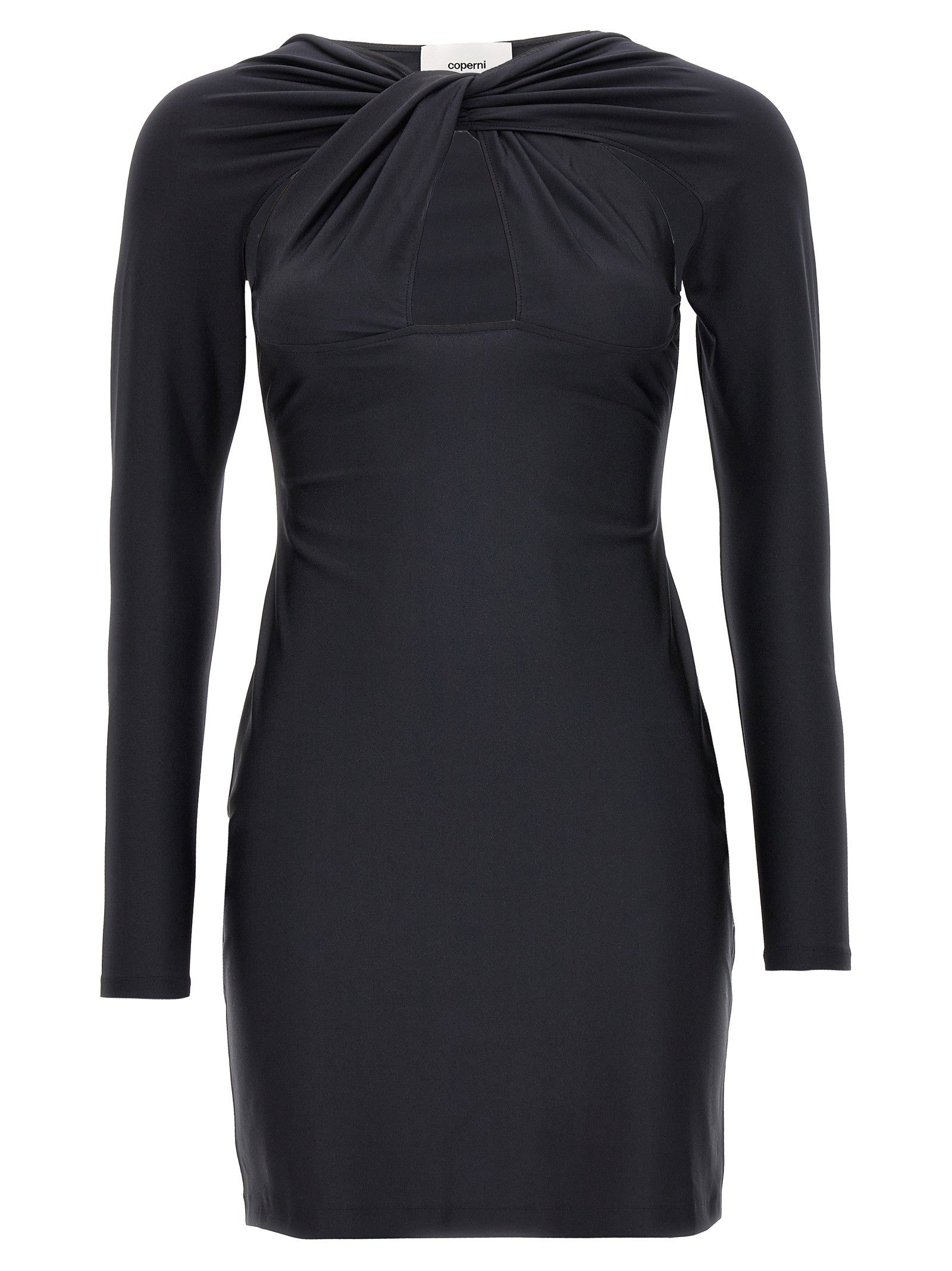 Coperni Twisted Cut Out Dress Black