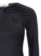 Coperni Twisted Cut Out Dress Black, view 3