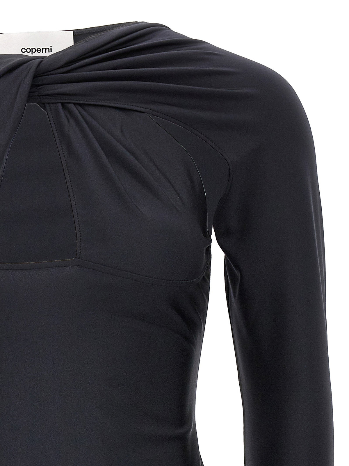 Coperni Twisted Cut Out Dress Black, view 3