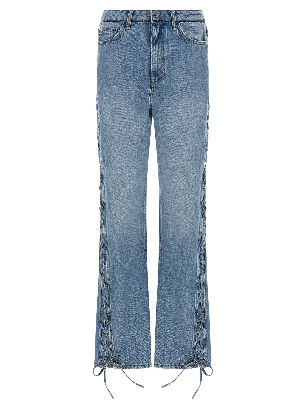 ROTATE Birger Christensen Twisted Lacing Jeans Blue