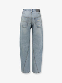 Balenciaga Women's Twisted Seam Jeans Blue