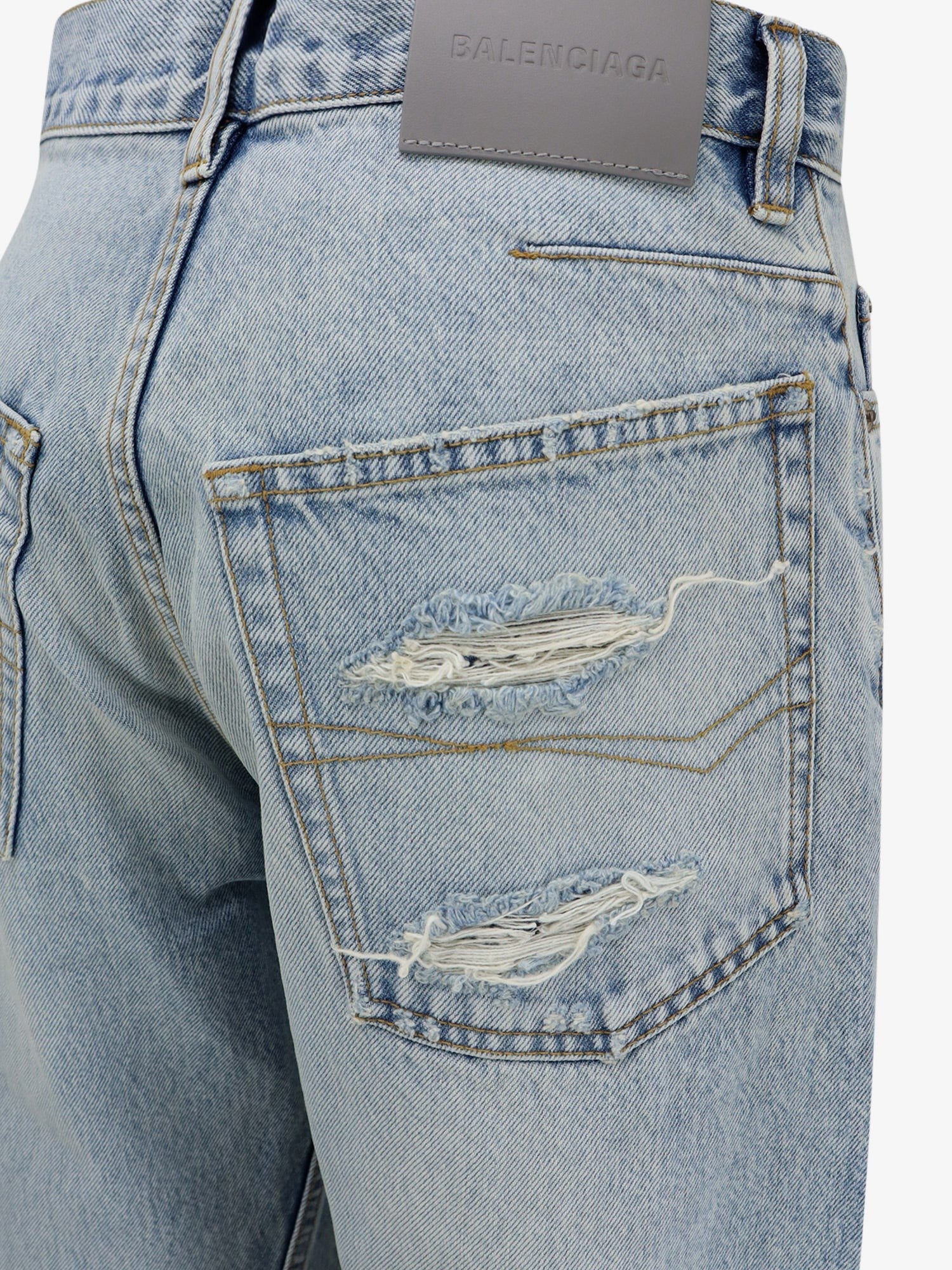 Balenciaga Women's Twisted Seam Jeans Blue