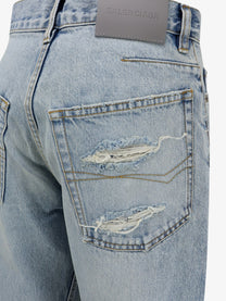 Balenciaga Women's Twisted Seam Jeans Blue
