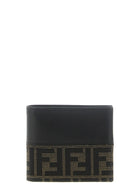 Fendi Two Color FF Jacquard Wallet Black