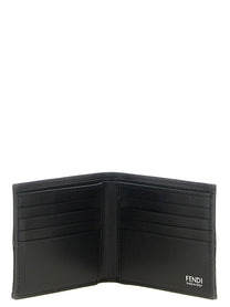 Fendi Two Color FF Jacquard Wallet Black, view 3
