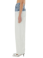 Moschino Jeans Women's Two Colour Jeans White, view 4