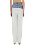 Moschino Jeans Women's Two Colour Jeans White, view 3