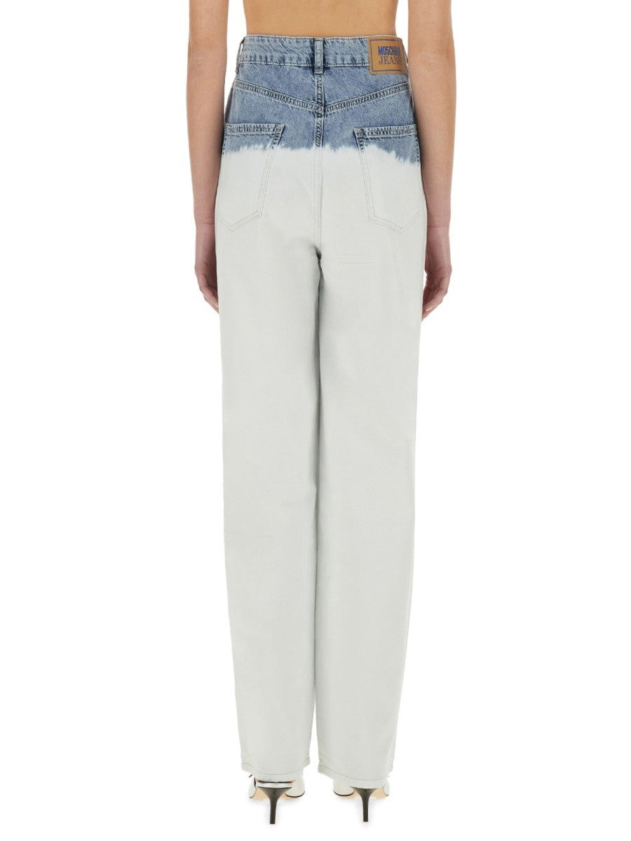 Moschino Jeans Women's Two Colour Jeans White, view 3