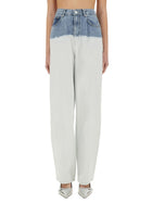 Moschino Jeans Women's Two Colour Jeans White